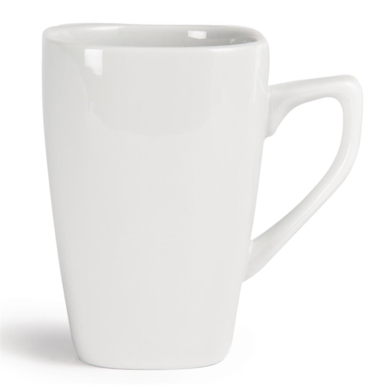 Olympia whiteware vierkante mok 28,5cl (12 stuks) - Y108 (1)