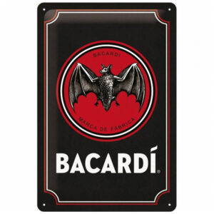 Bacardi pubbord relief zwart