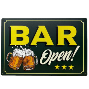 Bar open reclamebord