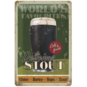 Delicious stout reclamebord