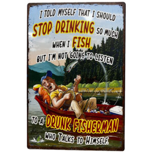 Drunk Fisherman reclamebord