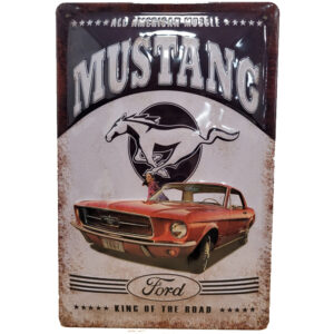 Ford Mustang, all american muscle reclamebord