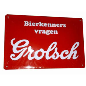 Grolsch reclamebord bierkenners relief