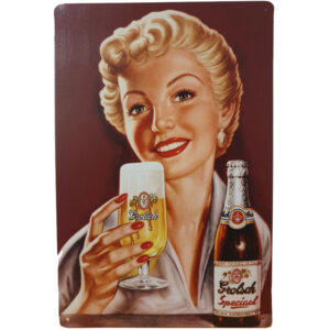 Grolsch reclamebord reliëf - rood
