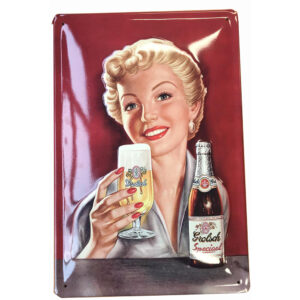 Grolsch reclamebord reliëf - rood