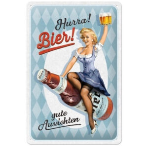 Hurra bier gute aussichten reclamebord