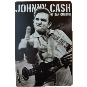 Johnny cash at san quentin reclamebord