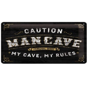 Caution mancave reclamebord