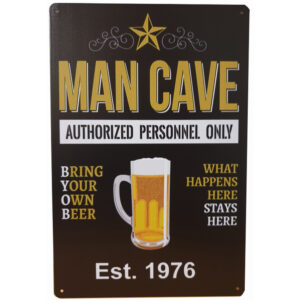 Man Cave est 1976 reclamebord