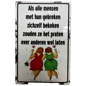 Mensen met hun gebreken reclamebord