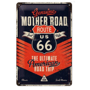 Mother road route 66 reclamebord