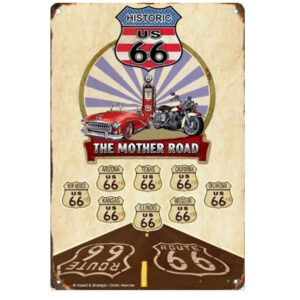 Route 66 the mother road reclamebord