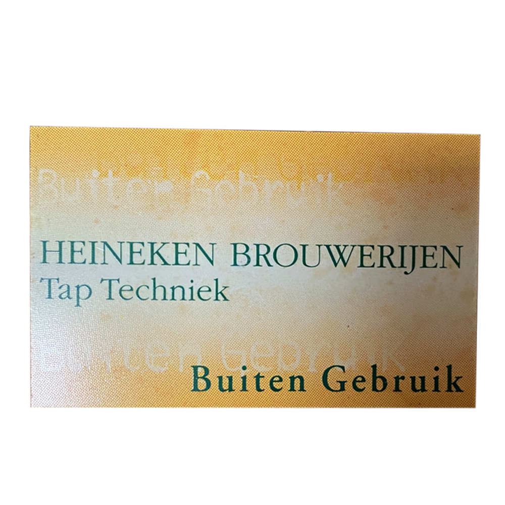 Tapkaart - Buiten gebruik Heineken