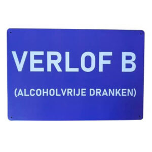 Verlof B reclamebord