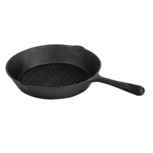 Vogue ronde gietijzeren inductie grillpan 26,7cm - M652 (1)