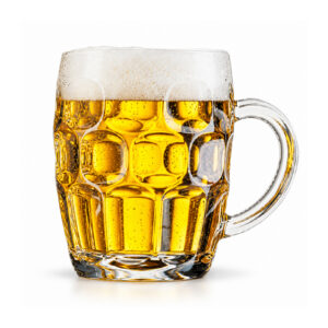 Doos glazen bierpullen