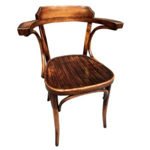 Occasion - Antiek look Thonet stoel met armleuning