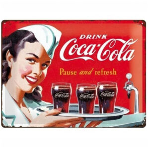 Coca-Cola pause and refresh reclamebord