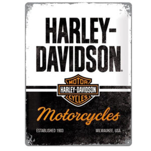 Harley-davidson reclamebord Motorcycles established 1903