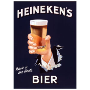 Heineken's bier biedt u het beste reclamebord