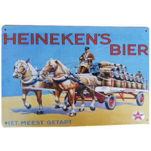 Heineken's bier het meest getapt reclamebord
