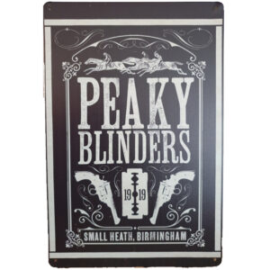 Peaky Blinders zwart reclamebord