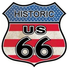 Historic route 66 reclamebord