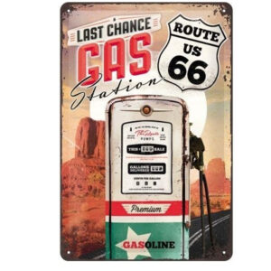 Route 66 Gas Station reclamebord