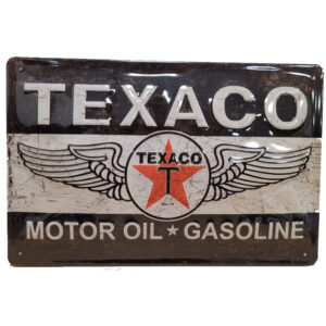 Texaco motor oil gasoline reclamebord