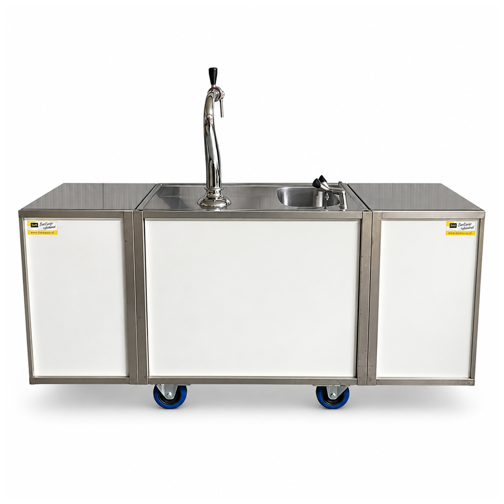 Verrijdbare uitklapbare biertap 1-kraans