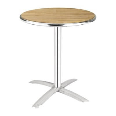 Magazijnopruiming: Bolero ronde tafel met kantelbaar essenhouten blad