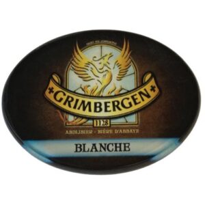 Occasion - Ovale taplens Grimbergen blanche plat