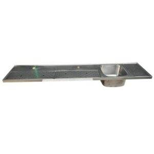 Occasion - RVS Spoeltapblad 2300 x 500 mm bak rechts