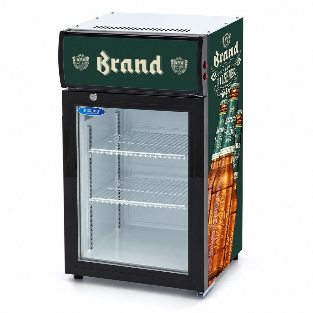 Brand glasdeurkoelkast - 50 liter