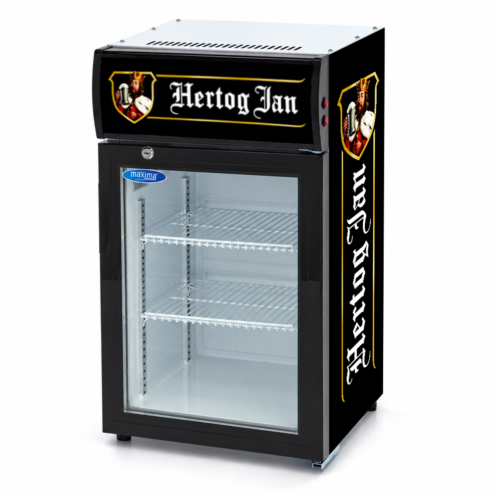 Hertog Jan glasdeurkoelkast - 50 liter