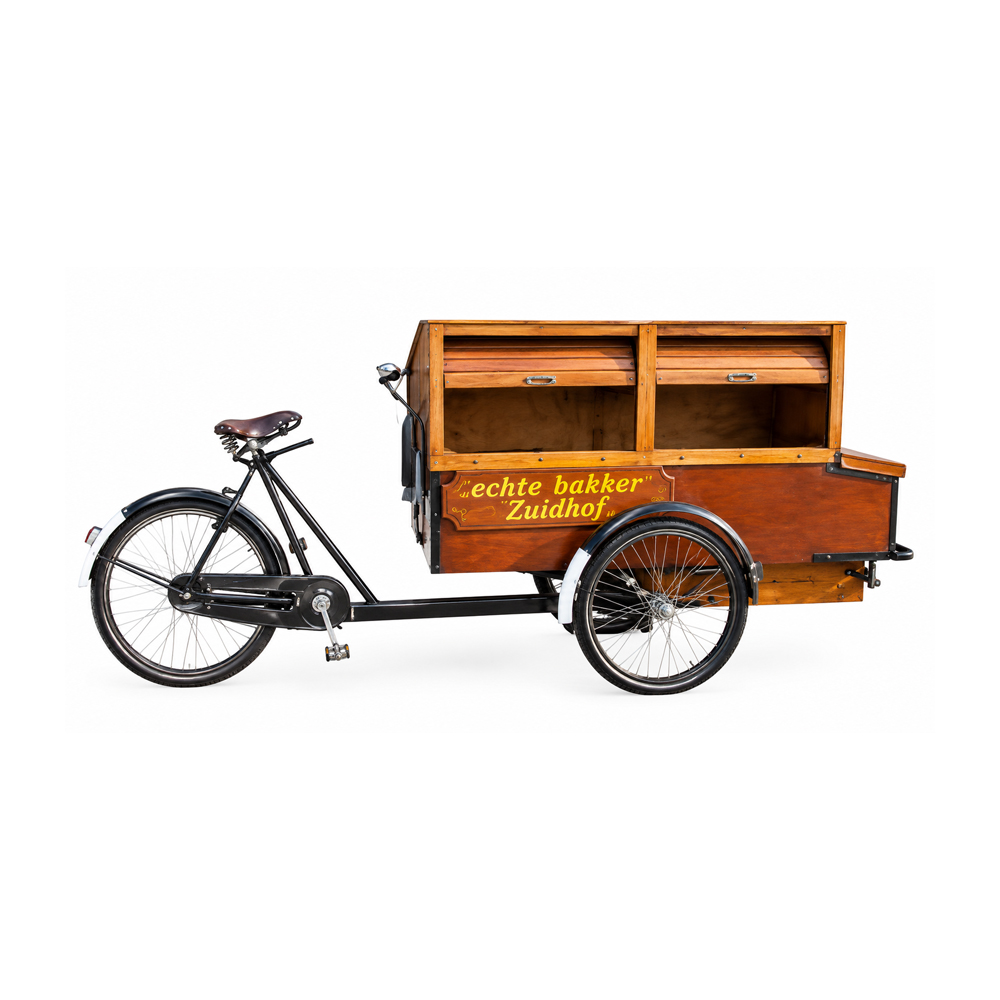 Bakkerbakfiets klassiek - voorkant - huur